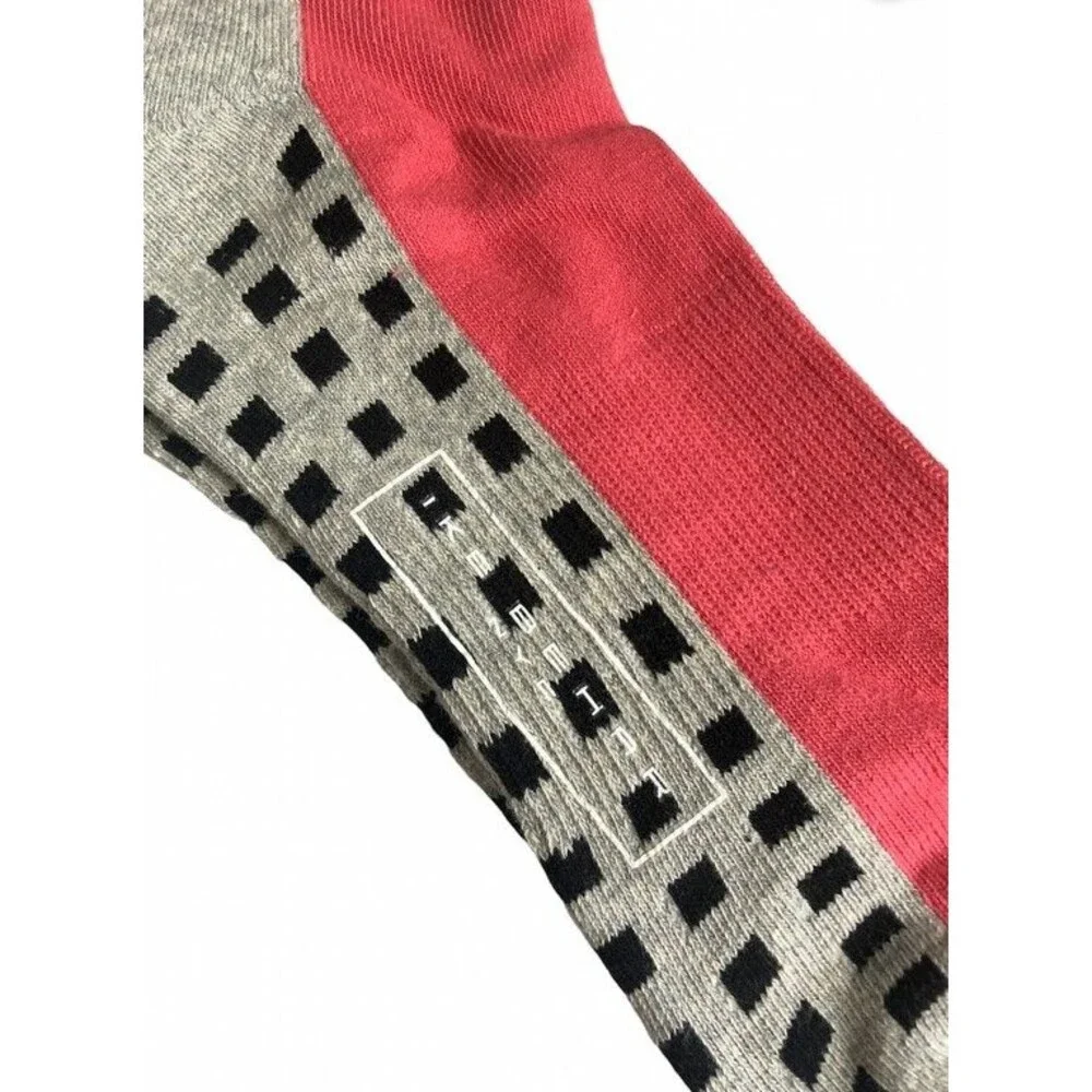 IkeTek Ike Behar Men's Socks High-Performance Patterned Hibiscus Pink Gray 10-13